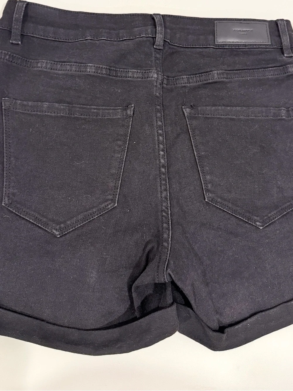 Vero Moda Black Cuffed Denim Shorts